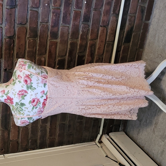 💕 NWT donna Morgan peach dress 2pc - Picture 3 of 4